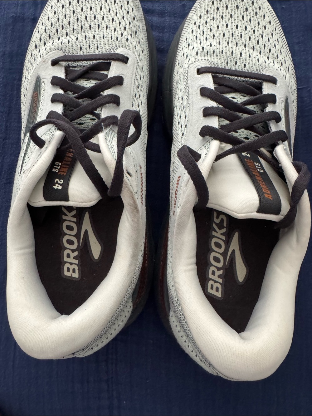 Brooks Women's Adrenaline GTS 24 Running Shoes 9D Wide - Mercury/Ebony/Copper - Picture 4 of 6